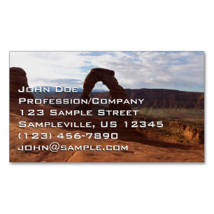 Delicate Arch I i Arches nationalpark Magnetiska Visitkort