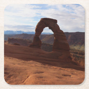 Delicate Arch I i Arches nationalpark Underlägg Papper Kvadrat