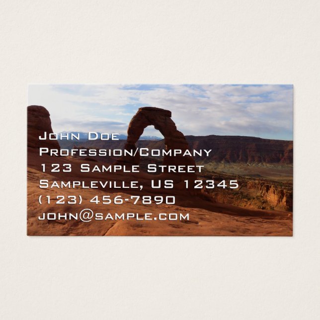 Delicate Arch I i Arches nationalpark Visitkort (Framsidan)
