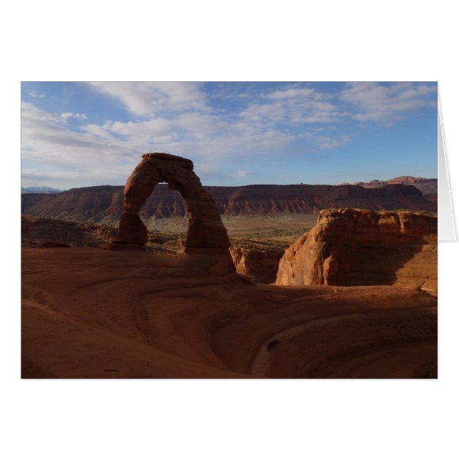 Delicate Arch II vid Arches nationalpark Hälsningskort (Framsidan Horizontal)