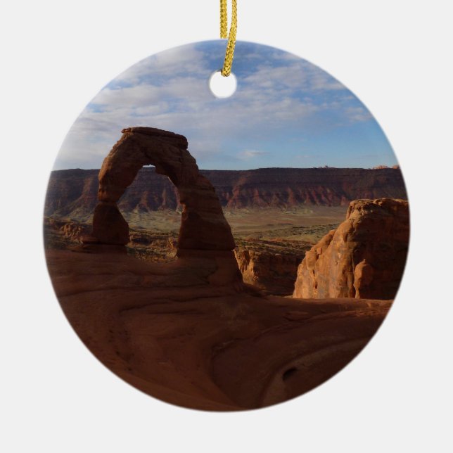 Delicate Arch II vid Arches nationalpark Julgransprydnad Keramik (Framsidan)