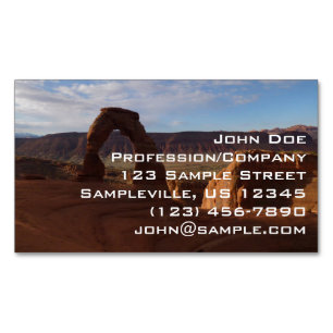 Delicate Arch II vid Arches nationalpark Magnetiska Visitkort