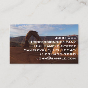 Delicate Arch II vid Arches nationalpark Visitkort