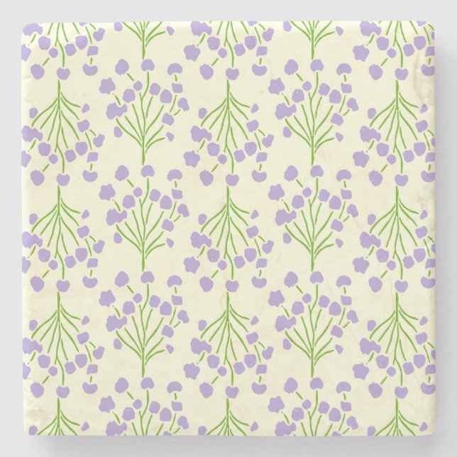 Delicate Climbing Leaves | Absorbent Soft Lavender Stenunderlägg (Framsidan)