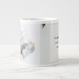 Delicate Floral Mug with beautiful quote  Jumbo Mugg