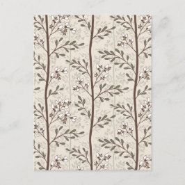 Delicate Flower Buds Bloom Soft Elegant Floral Helg Vykort