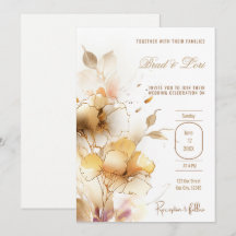 Delicate Golden Floral