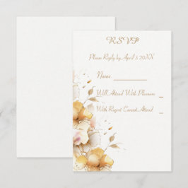 Delicate Golden Floral OSA Kort