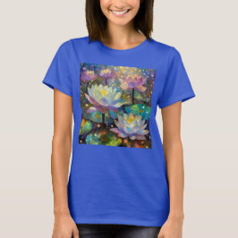 Delicate Lotus Flowers Blossoming in the Snow T Shirt