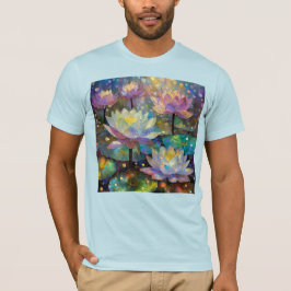 Delicate Lotus Flowers Blossoming in the Snow T Shirt