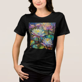 Delicate Lotus Flowers Blossoming in the Snow T Shirt