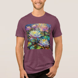 Delicate Lotus Flowers Blossoming in the Snow T Shirt