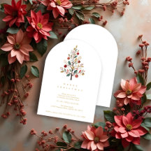 Delicate Minimalist Chic Winter Christmas Tree