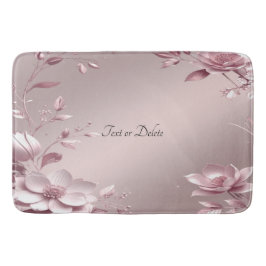 Delicate Pink Floral Bath Mat Badrumsmatta