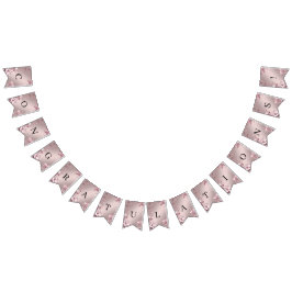 Delicate Pink Floral Bunting Flag Vimplar