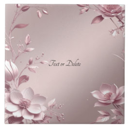 Delicate Pink Floral Ceramic Tile Kakelplatta
