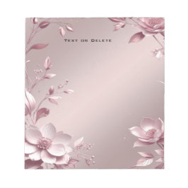 Delicate Pink Floral Notepad Anteckningsblock