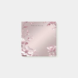 Delicate Pink Floral Post it Notes Post-it Block