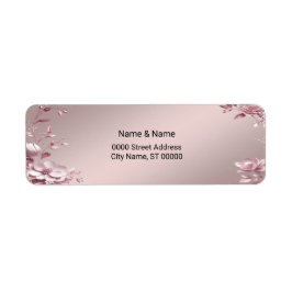 Delicate Pink Floral Return Address Label Returadress Etikett