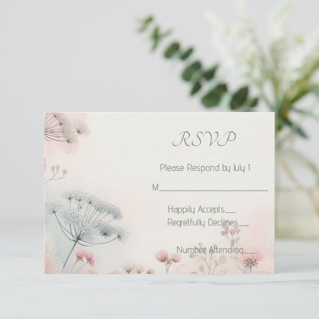 Delicate Queen Anne's Lace OSA Kort (Stående Fram)