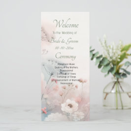 Delicate Queen Anne's Lace Wedding Program