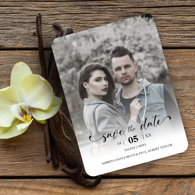 Delicate Romantic Wedding Custom Photo Couple Magnet (Skapare uppladdad)