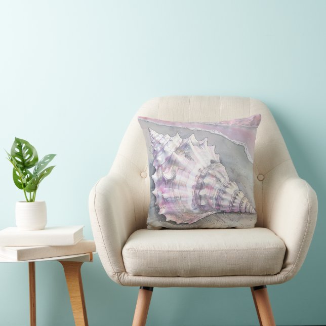 Delicate Soft Pastel Lilac Seashell Kudde (Stol)