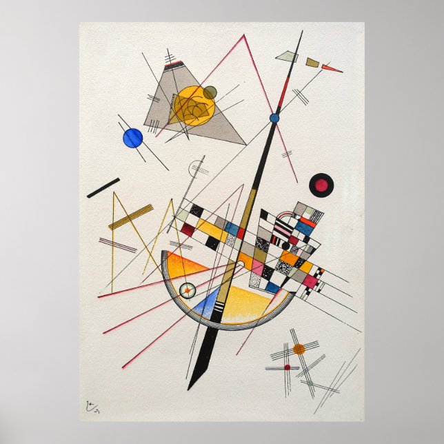 Delicate Tension (1923) by Wassily Kandinsky Poster (Framsidan)