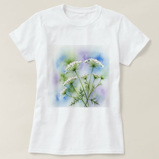 Delicate white flowers t shirt