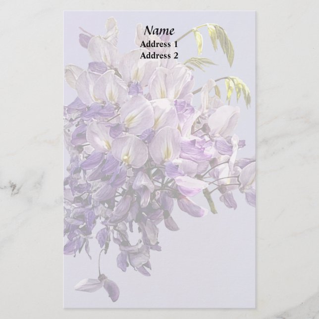 Delicate Wisteria Wedding Products Brevpapper (Framsida)