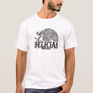 Delicias Mexico Eagle Retro Vintage Distress T Shirt