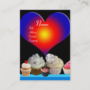 DELICIÖSA MUFFINSAR FÖRTJÄNAR SHOP Blue Heart Visitkort