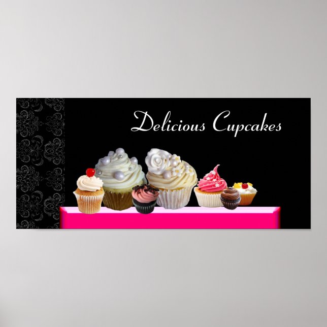 DELICIÖSA MUFFINSAR ÖNSKAR SHOP, Rosa Lila Violet Poster (Framsidan)