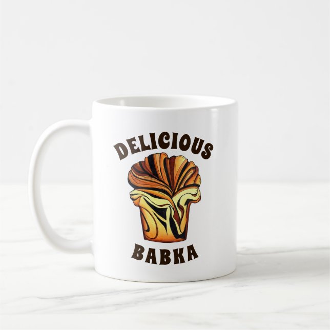 Delicious Babka Chocolate Bread Loaf Jewish Bakery Kaffemugg (Vänster)