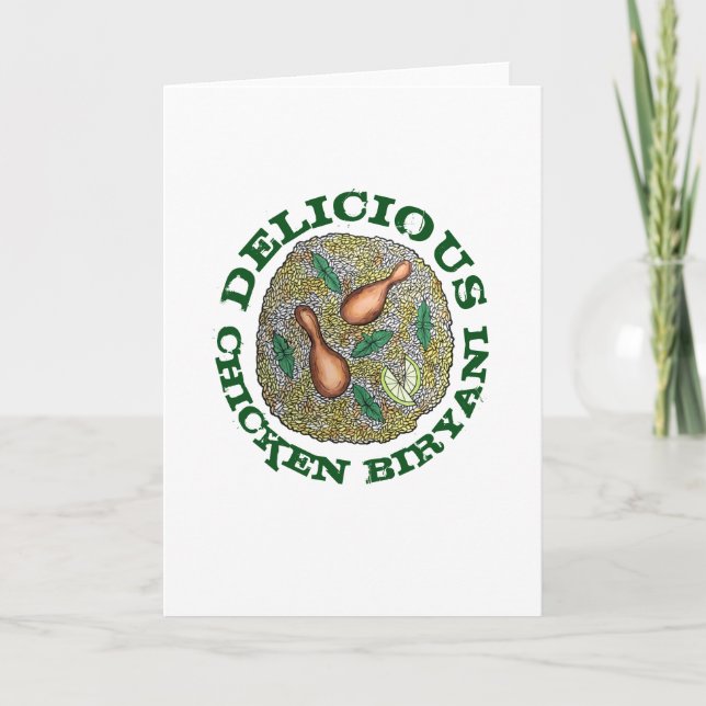 Delicious Chicken Biryani Indian Food Cuisine Kort (Framsida)