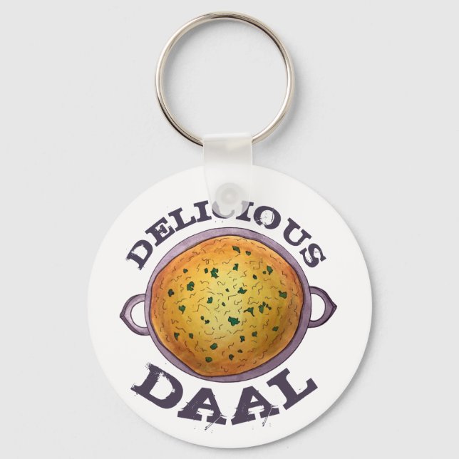 Delicious Daal Vegetarian Indian Red Lentil Dal Nyckelring (Framsida)