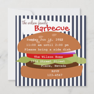 Delicious Hamburger Inbjudningar