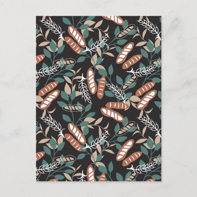 Delicious Homemade Baguette Bread Mönster Vykort (Framsida)