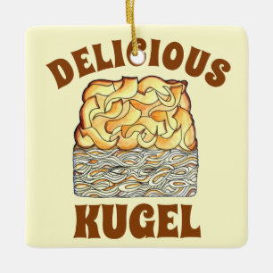 Delicious Kugel Jewish Egg Noodle Casserole Julgransprydnad Keramik