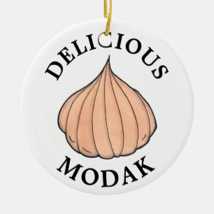 Delicious Modak Coconut Mithai Indian Sweet Julgransprydnad Keramik