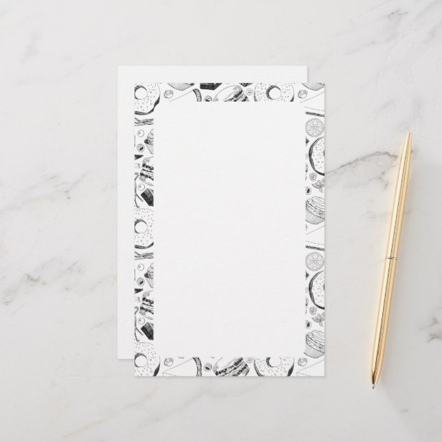 Delicious mönster brevpapper (Fram/Back In Situ)