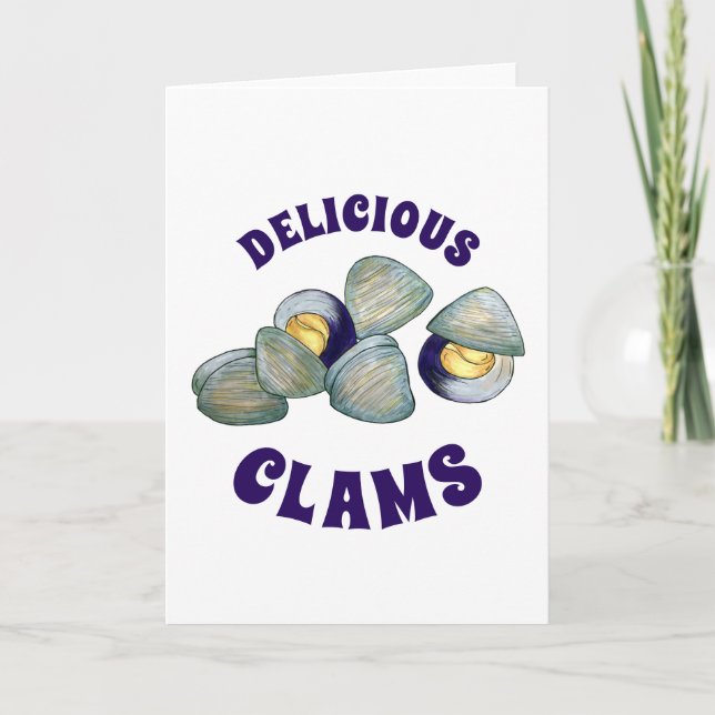 Delicious New England RI Steamed Clams Clambake Kort (Framsida)