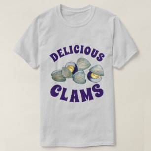 Delicious New England RI Steamed Clams Clambake T Shirt