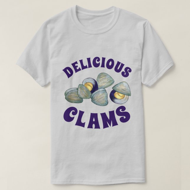 Delicious New England RI Steamed Clams Clambake T Shirt (Design framsida)