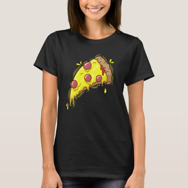 delicious Piece of Pizza Fast Food Stone Oven T Shirt (Framsida)