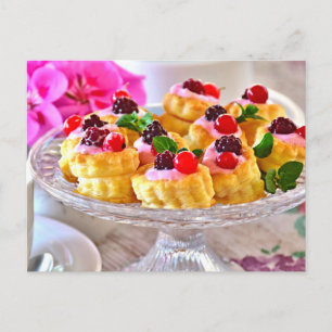 Delicious Red Berries Cake Puff Pastry Dessert Vykort