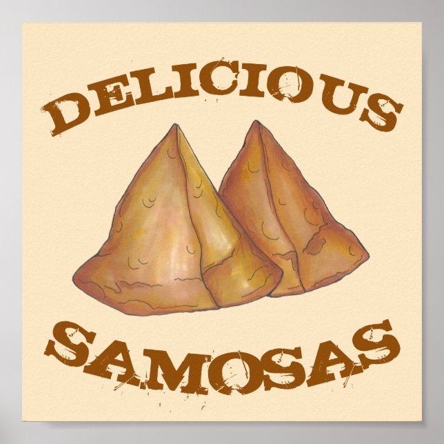 Delicious Samosas Indian Food Kitchen Decor Poster (Framsidan)