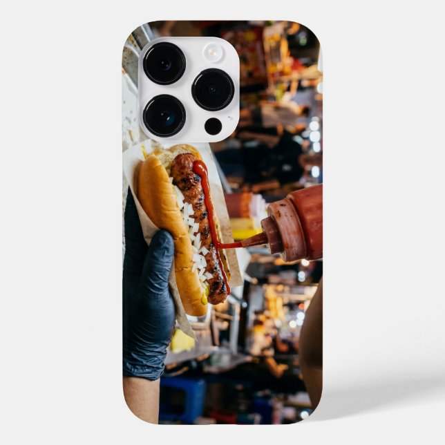 Delicious Street Food Hot Dog iPhone Case (Baksida)