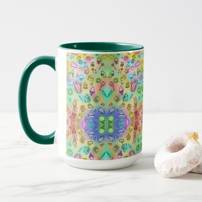 DELICIOUS SUMMER DESSERTS PATTERN MUGG (Med munk)