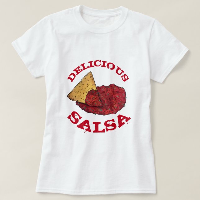 Delicious Tomato Salsa Tortilla Chip Illustration T Shirt (Design framsida)